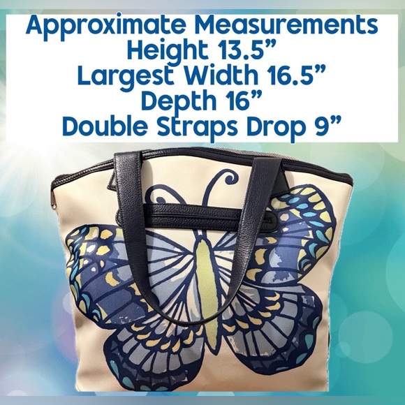 Brighton Embroidered Butterfly Saffiano Vinyl Bag  Wallet Scarf Dust Bag & Box - Picture 4 of 17